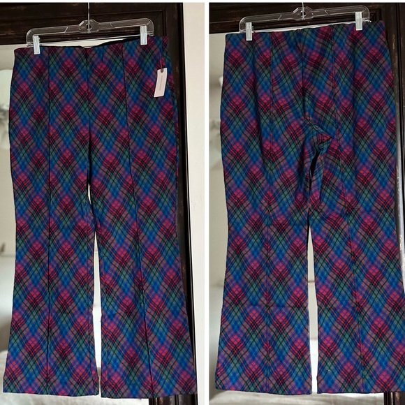 NWT Anthropologie Maeve Margot Cropped Pants: Plaid Editon - Picture 2 of 5